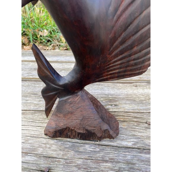 Vintage Midcentury Carved Ironwood Swordfish Statue 15.5" - Picture 9 of 14